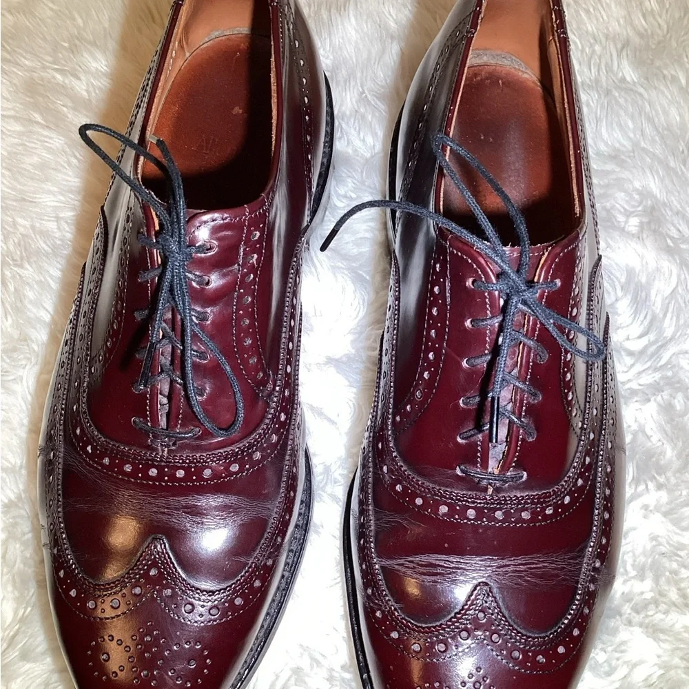Allen Edmonds McAllister brown leather Oxford shoes size 8.5